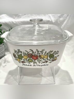 Vintage CorningWare “Spice of Life” 3Qt Lidded Casserole Dish | A-3-B | GUC